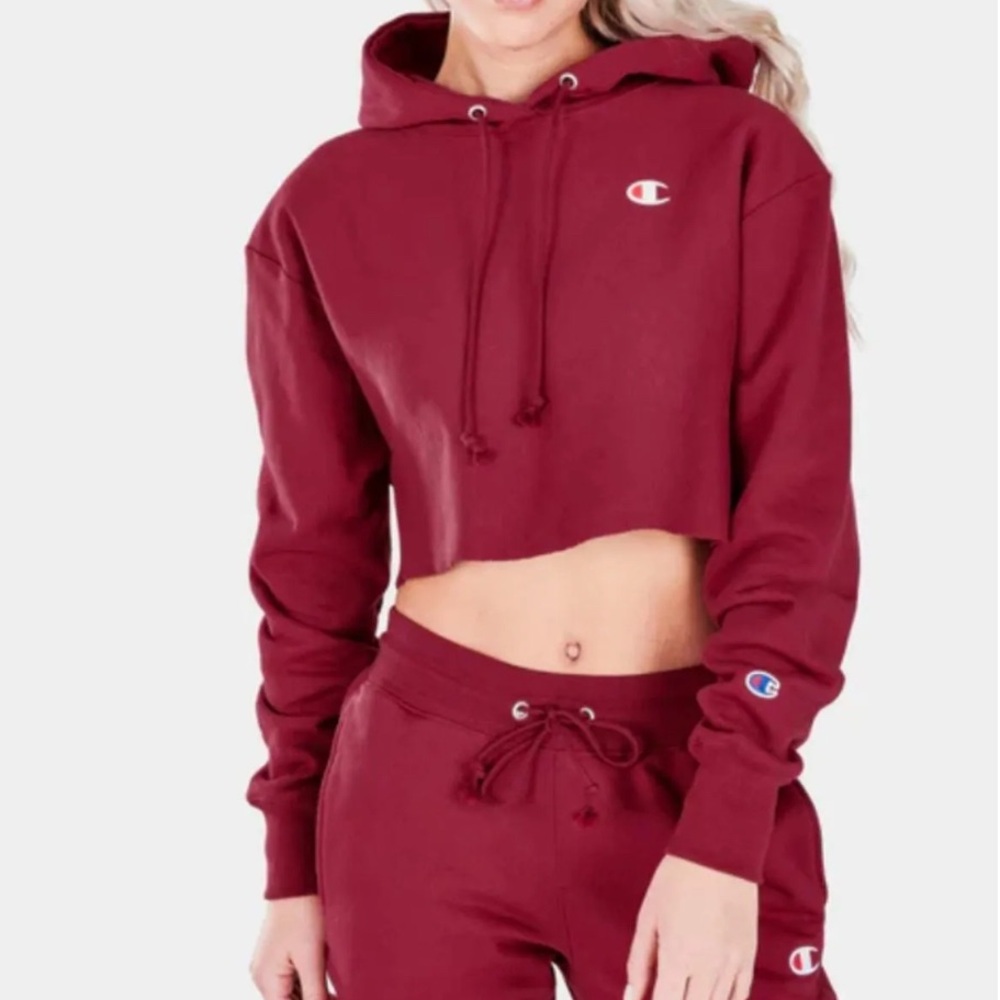 Champion Red Reverse Weave Hoodie